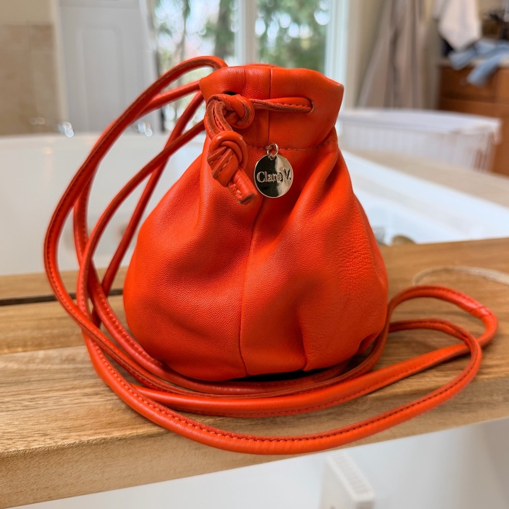 CLARE V. EMMA CROSSBODY - BLOOD ORANGE origional $299 - Picture 2 of 12